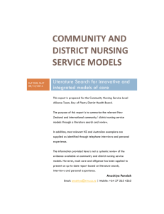 Community and District Nursing Service Models