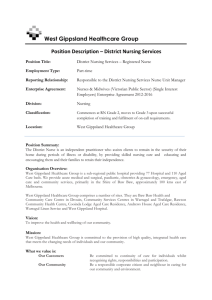 District Nursing Services - West Gippsland Healthcare Group