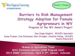 Women in Agriculture Team WVU Extension Service (ANR Program
