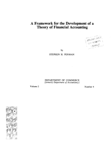 A Framework for the Development of a Theory of Financial Accounting