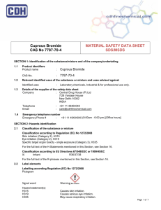 Cuprous Bromide CAS No 7787-70