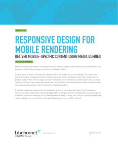 responsive design for mobile rendering