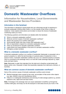 Domestic wastewater overflows - Public Health