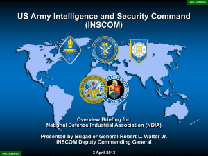 US Army Intelligence and Security Command (INSCOM)