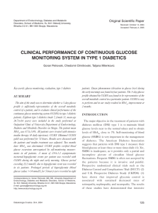 clinical performance of continuous glucose monitoring system in