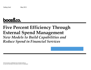 Five Percent Efficiency Through External Spend Management New