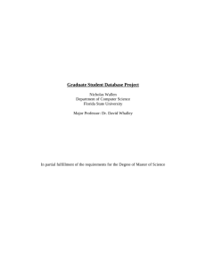 Graduate Student Database Project