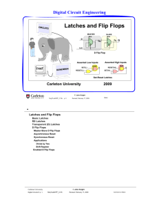 Latches and Flip Flops