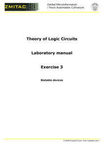 Theory of Logic Circuits Laboratory manual Exercise 3