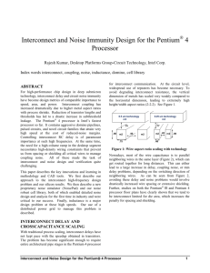 Interconnect and Noise Immunity Design for the Pentium 4 Processor