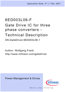 6ED003L06-F Gate Drive IC for three phase converters