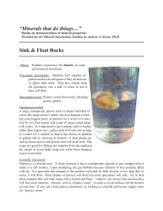 “Minerals that do things…” Sink & Float Rocks