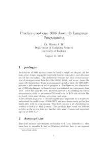 Practice questions: 8086 Assembly Language Programming