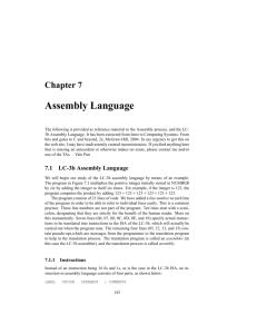 Chapter 7, Assembly Language