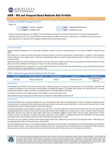 AWM - DFA and Vanguard Based Moderate Risk Portfolio