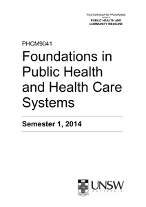 Foundations in Public Health