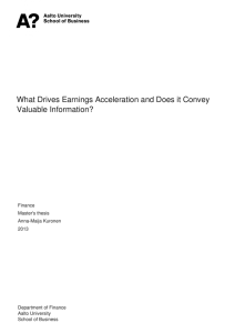 What Drives Earnings Acceleration and Does it Convey Valuable