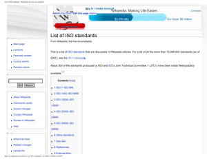 List of ISO standards - Wikipedia, the free encyclopedia