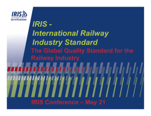 IRIS - International Railway Industry Standard