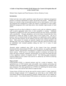 Polyacrylamide for Runoff Control, Michael Cahn