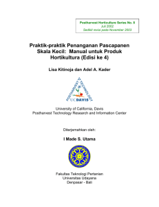 Praktik-praktik Penanganan Pascapanen Skala Kecil