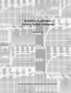 Towards a Sustainable Banking Sector—Malaysia