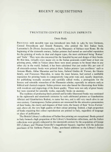 twentieth century italian imprints