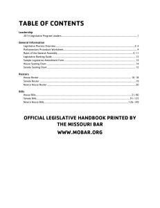 TABLE OF CONTENTS - Missouri YMCA Youth in Government