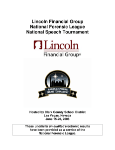 Lincoln Financial Group National Forensic League