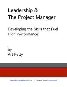 Leadership & The Project Manager