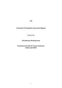 Framework of Competition Assessment Regimes (2015)