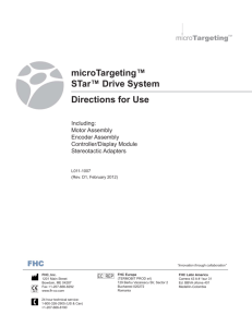 microTargeting™ STar™ Drive System Directions for Use