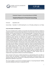 Empirical Research in Financial Accounting