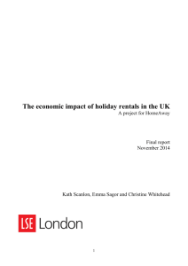 The economic impact of holiday rentals in the UK