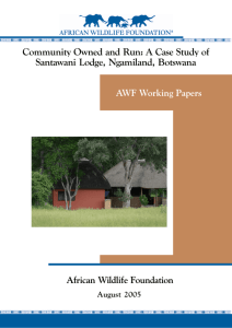 Case Study of Santawani Lodge, Ngamiland, Botswana.