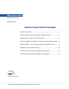 Siemens Process Industry Strategies