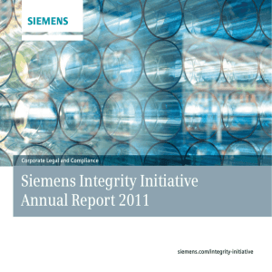 Siemens Integrity Initiative Annual Report 2011