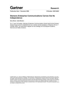 Siemens Enterprise Communications Carves Out Its Independence