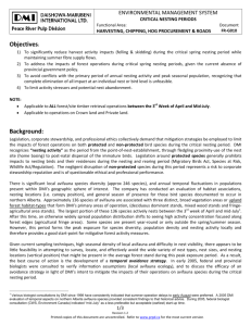 FR-G010 – Critical Nesting Periods Rev. 1.2