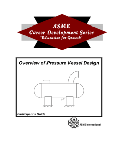 Overview of Pressure Vessel Design