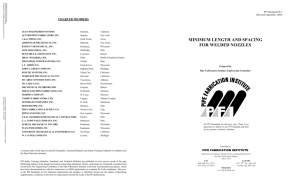 MINIMUM LENGTH AND SPACING FOR WELDED NOZZLES