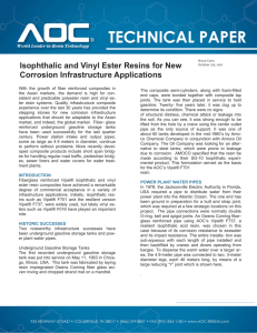 Isophthalic and Vinyl Ester Resins for New Corrosion