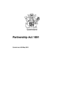 Partnership Act 1891 - Queensland Legislation