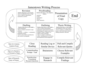 Jamestown Writing Process