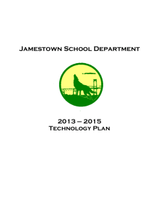 Technology Plan Outline - Jamestown Community Pages