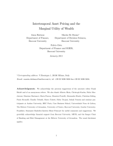 Intertemporal Asset Pricing and the Marginal Utility of Wealth