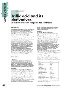 Triflic Acid and its Derivatives