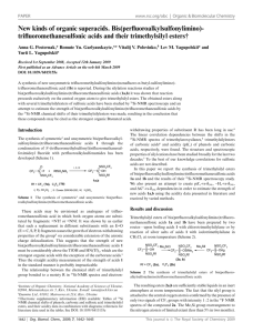 trifluoromethanesulfonic acids and their trimethylsilyl ester