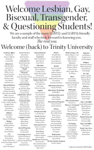 Welcome (back) to Trinity University