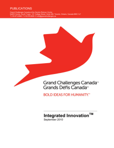 Integrated Innovation - Grand Challenges Canada